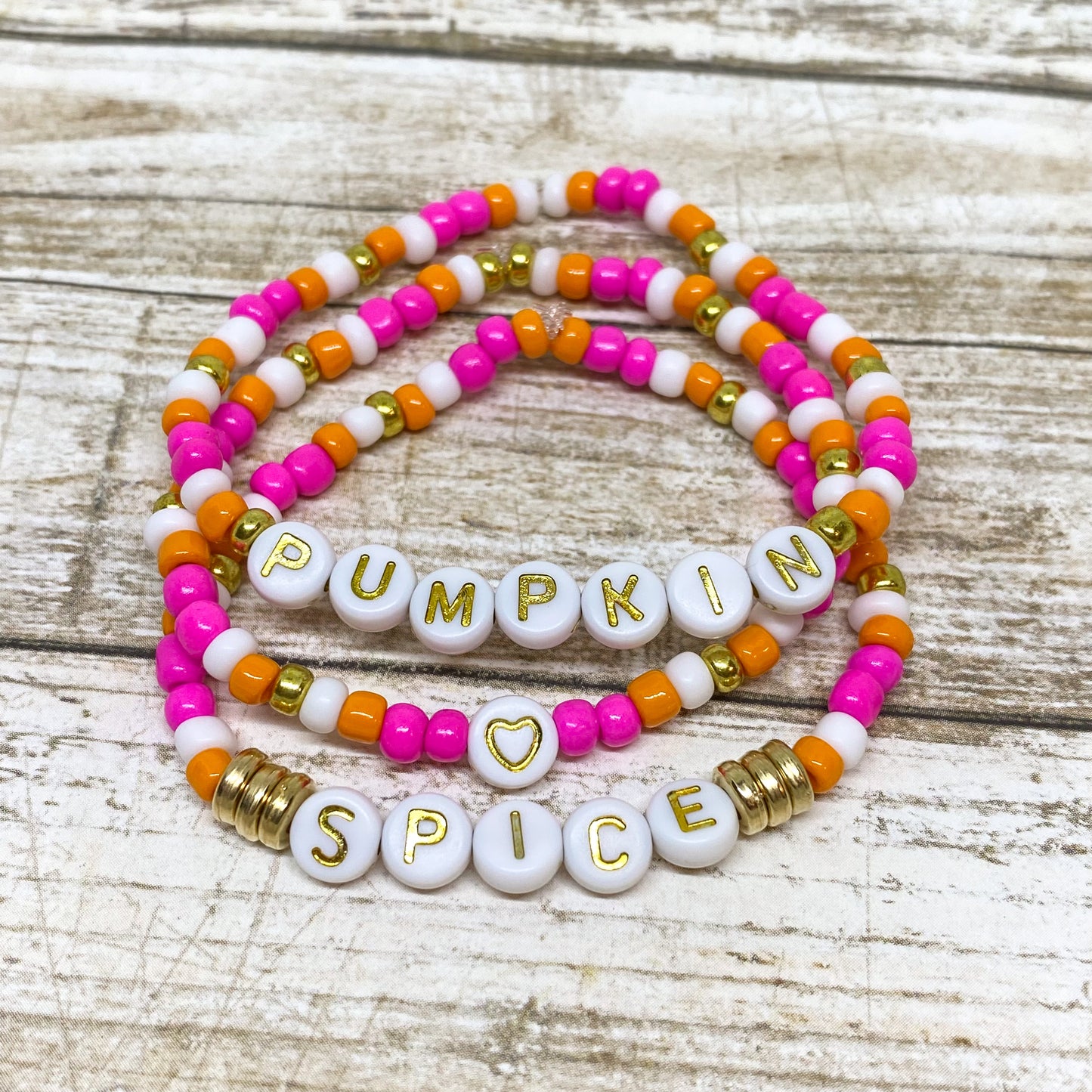 Pumpkin Spice Stack Bracelets