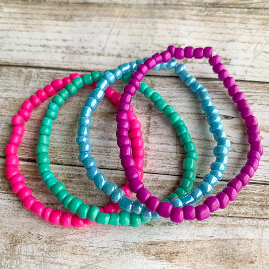 Unicorn Festival - Seed Bead Bracelet Stack