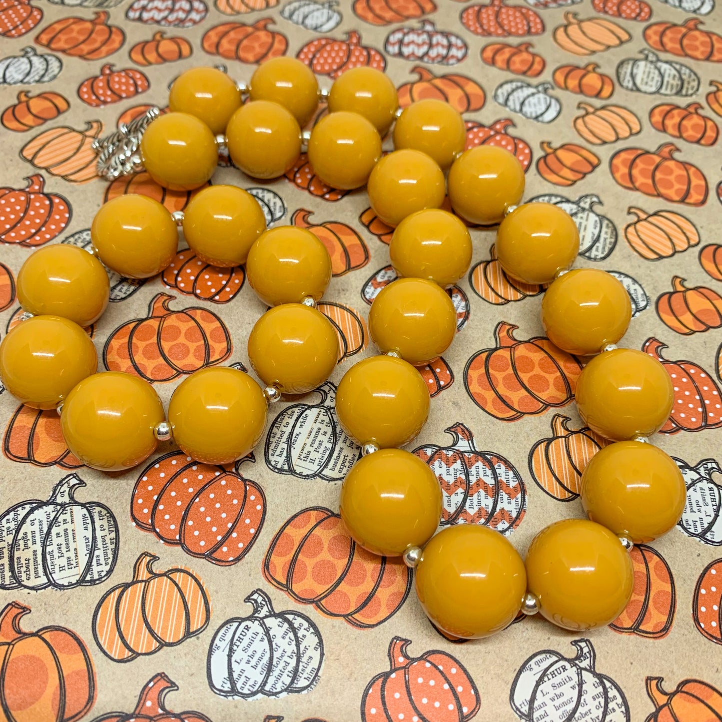 Mustard - Mustard Yellow Bubblegum Necklace and Bracelet