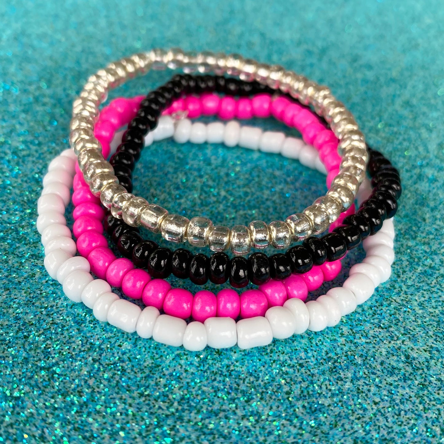 Millennium Pink - Seed Bead Bracelet Stack