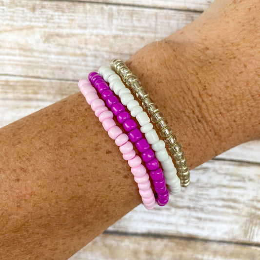 Tropical Indigo - Seed Bead Bracelet Stack