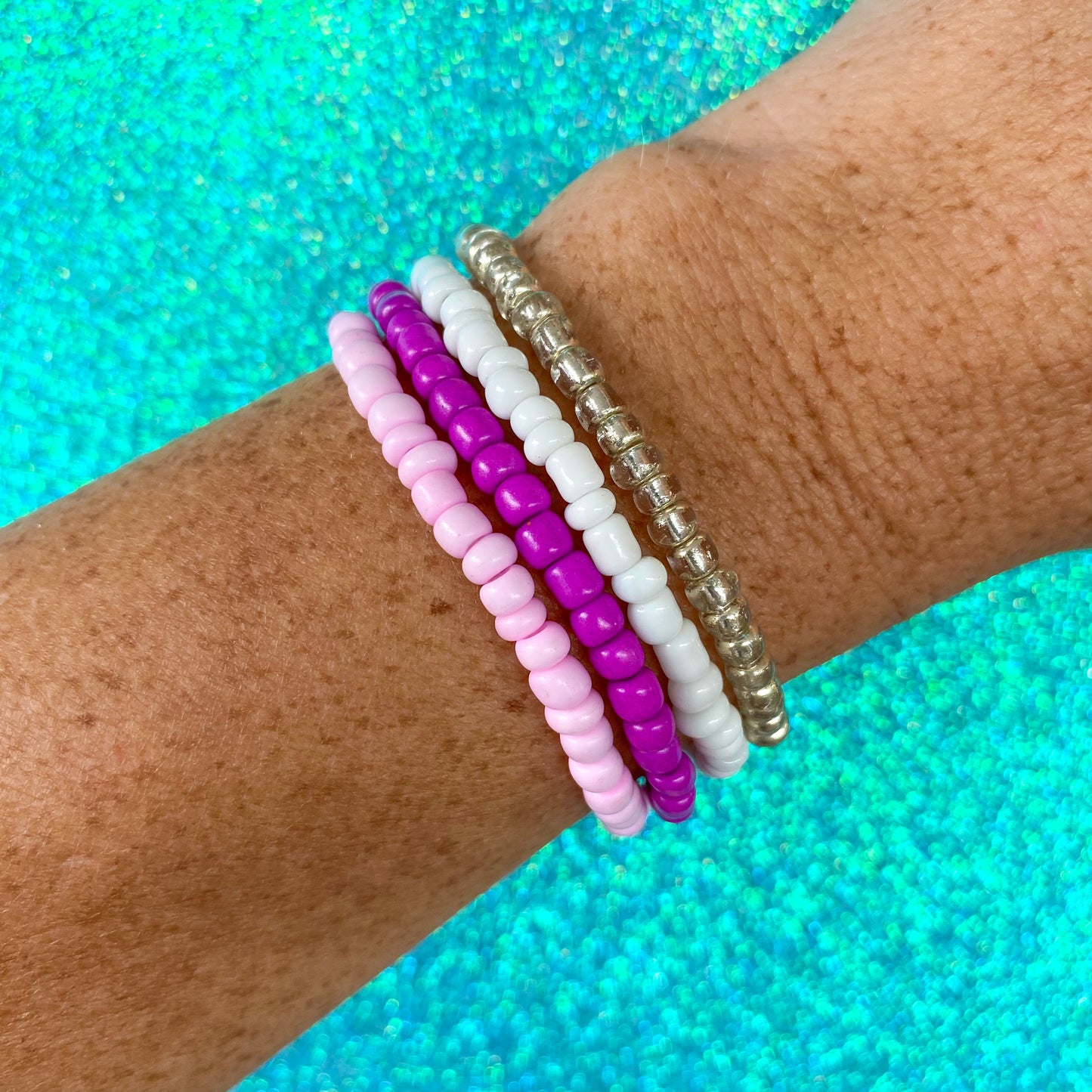 Tropical Indigo - Seed Bead Bracelet Stack