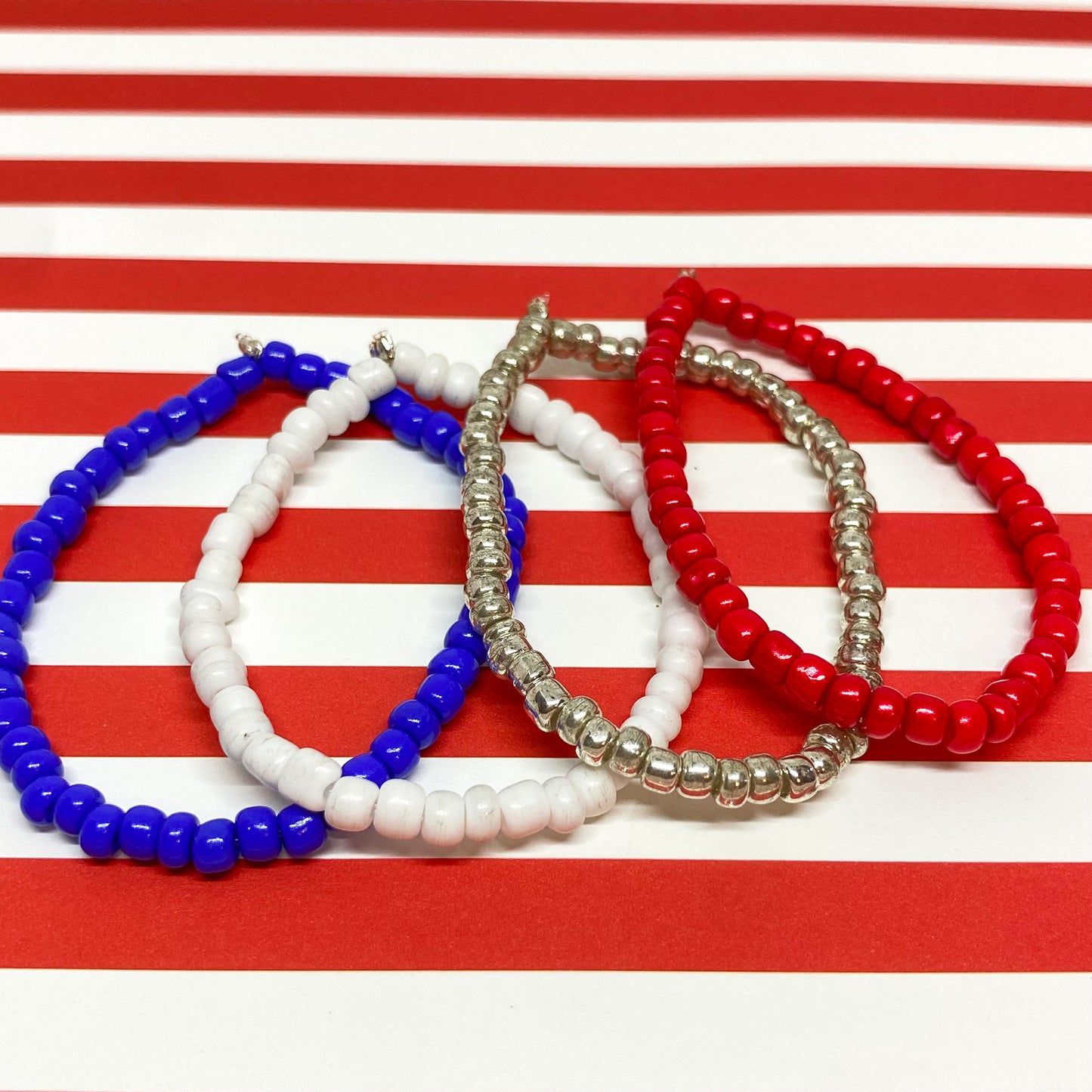 Firework Seed Bead Bracelet Set