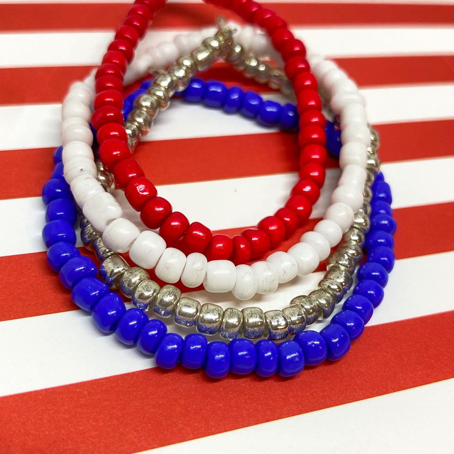 Firework Seed Bead Bracelet Set