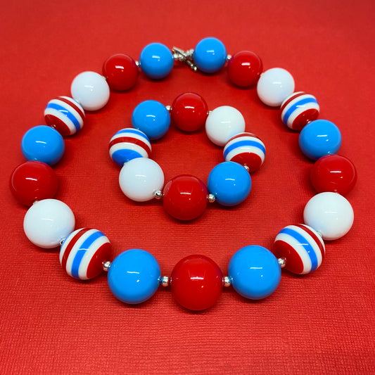 Firecracker Bubblegum Necklace and Bracelet