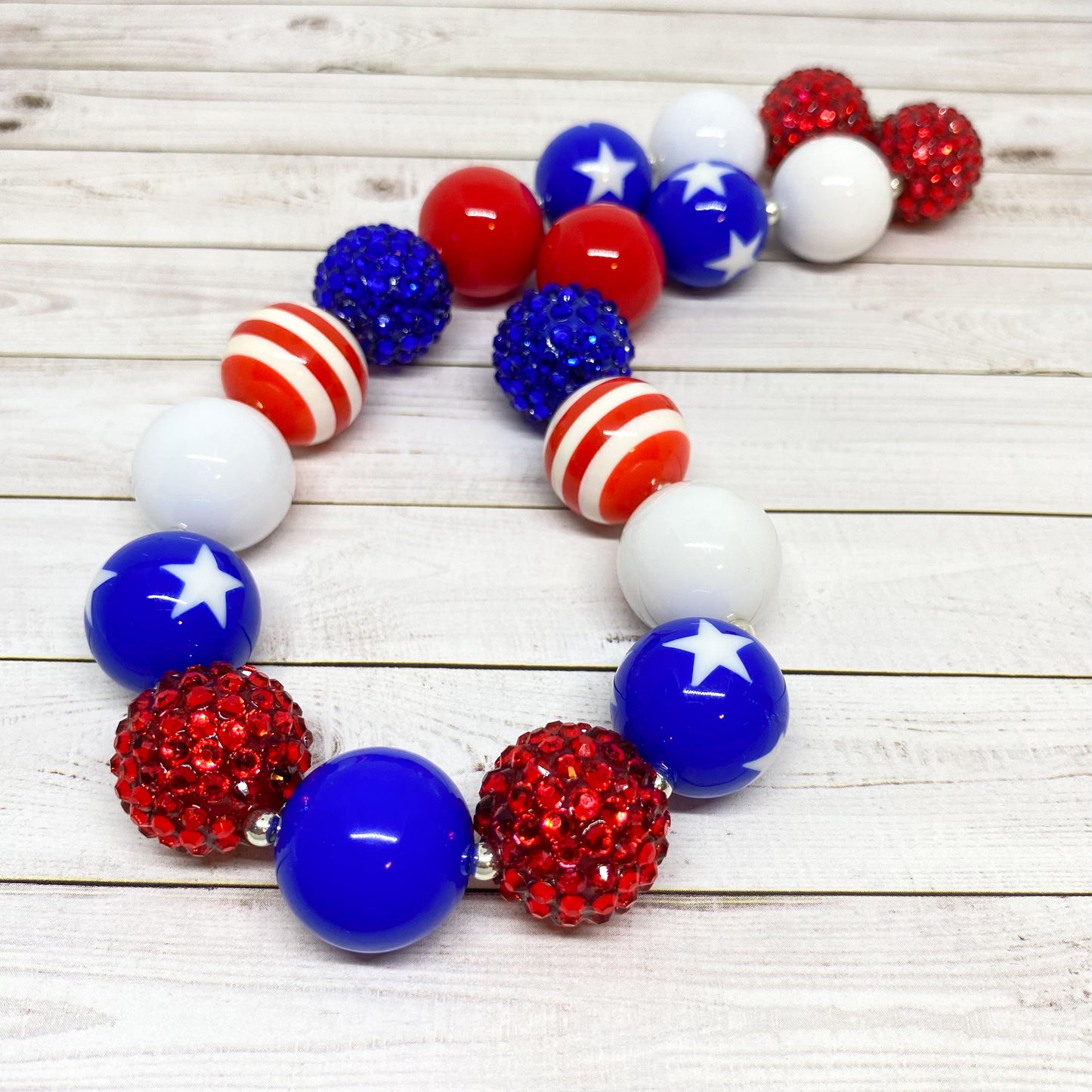 Yankee Doodle Bubblegum Necklace and Bracelet