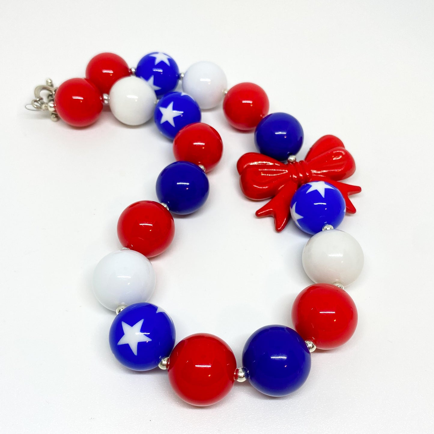 Patriot Bubblegum Necklace and Bracelet