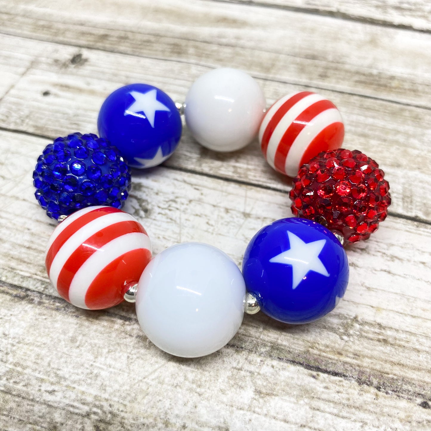 Yankee Doodle Bubblegum Necklace and Bracelet