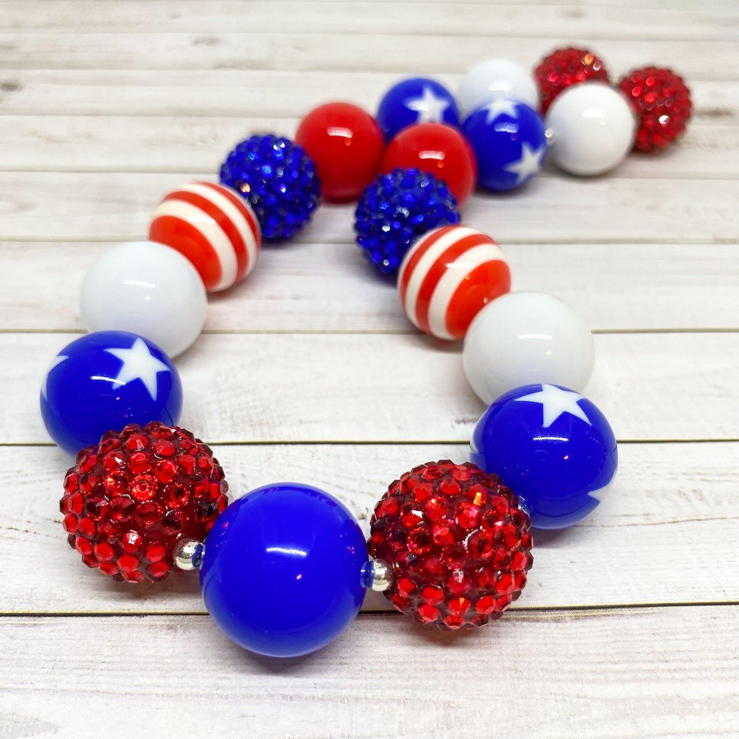 Yankee Doodle Bubblegum Necklace and Bracelet