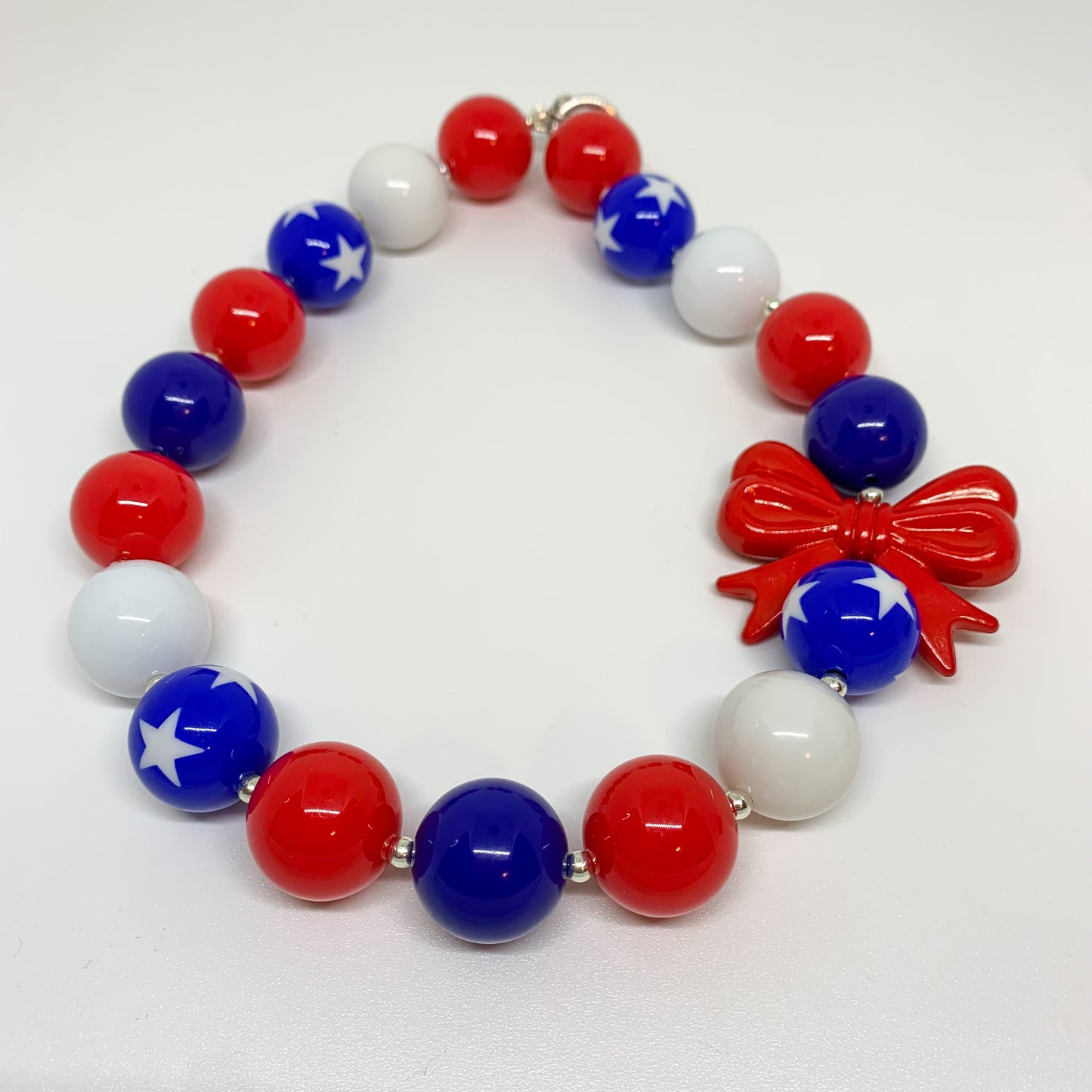 Patriot Bubblegum Necklace and Bracelet