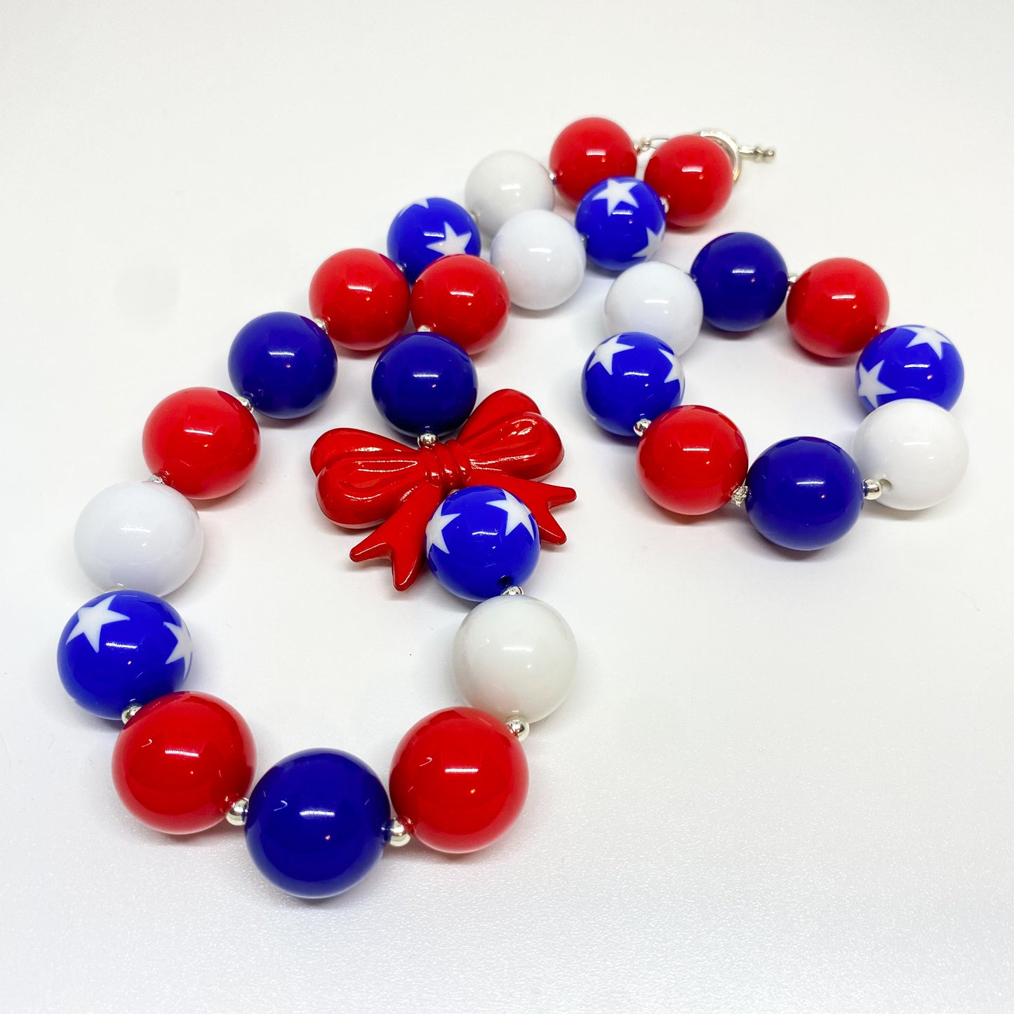 Patriot Bubblegum Necklace and Bracelet