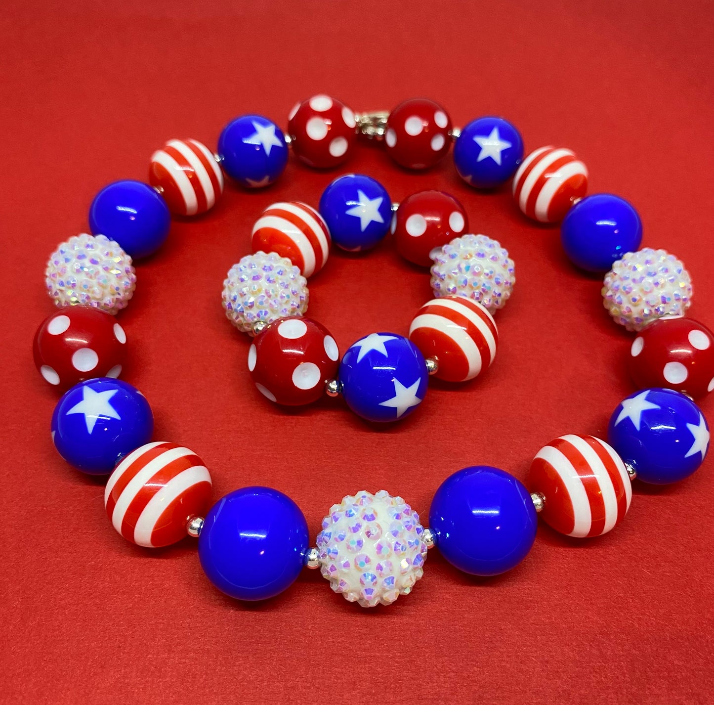 Liberty Bubblegum Necklace and Bracelet