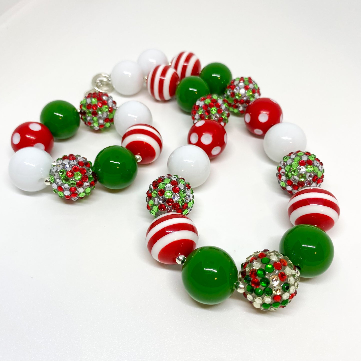 Christmas Bubblegum Necklace and Bracelet