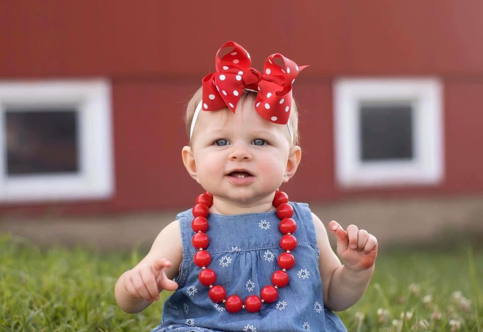 Red Bubblegum Necklace and Bracelet