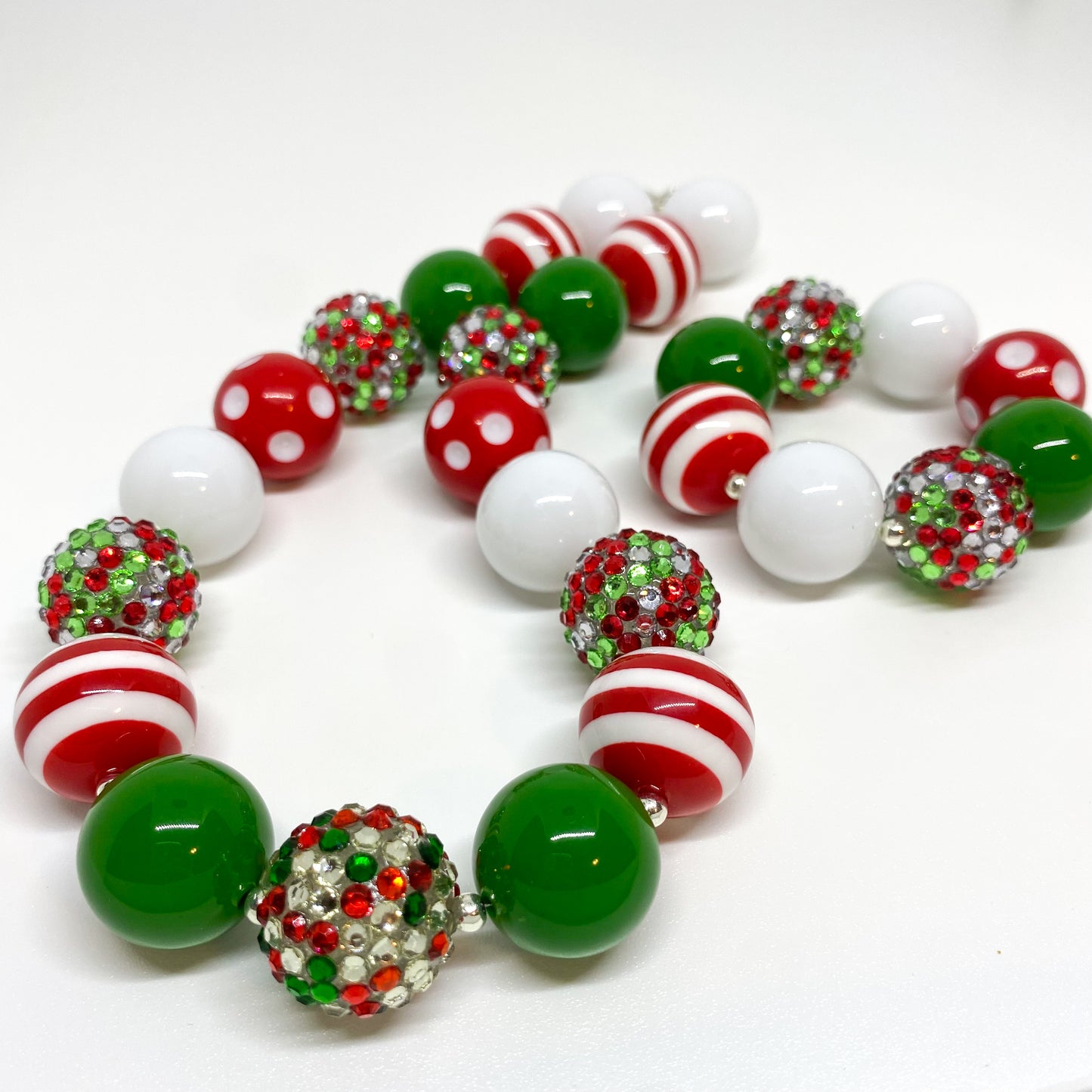 Christmas Bubblegum Necklace and Bracelet