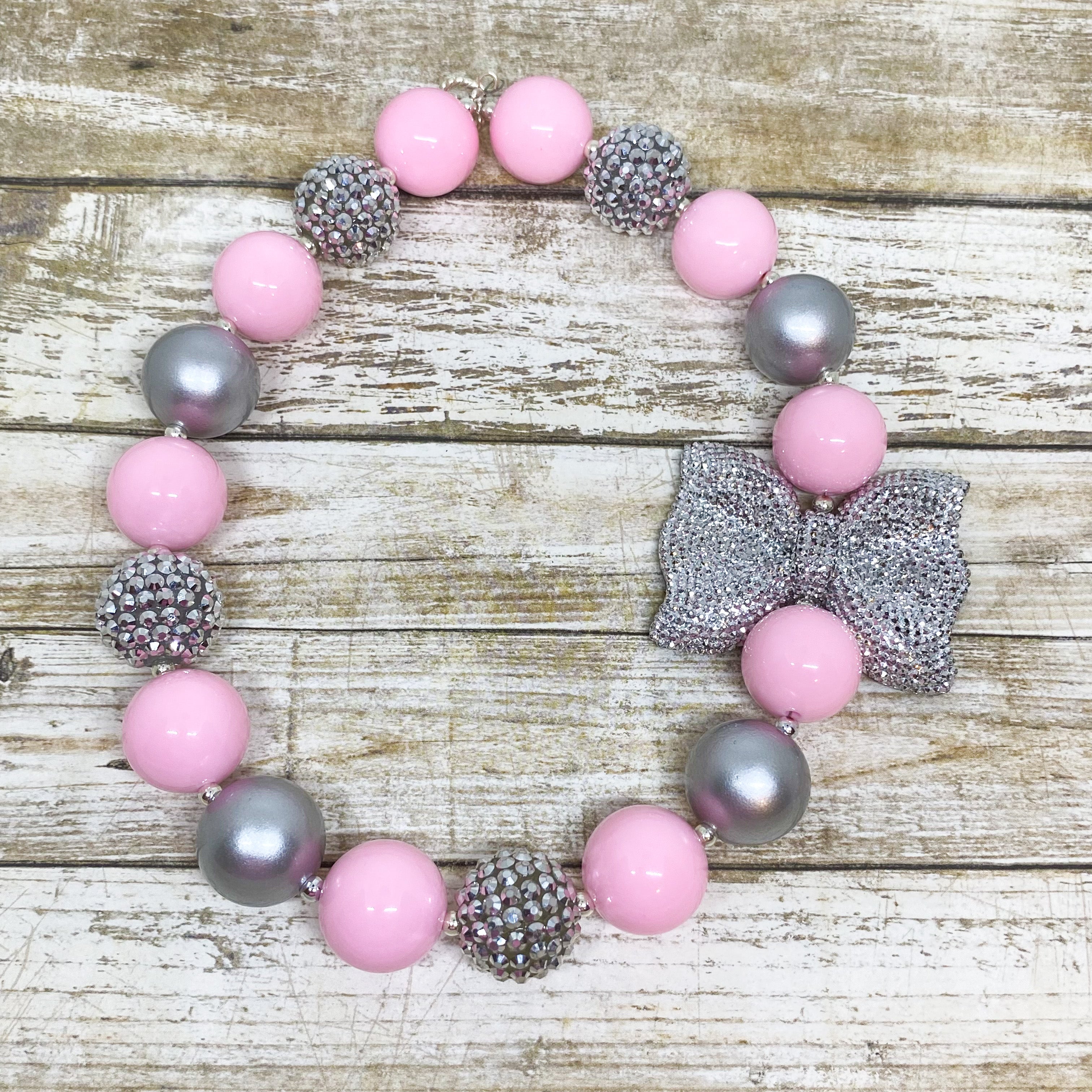 Chunky Bead Bracelet in a buy Variety of Pinks