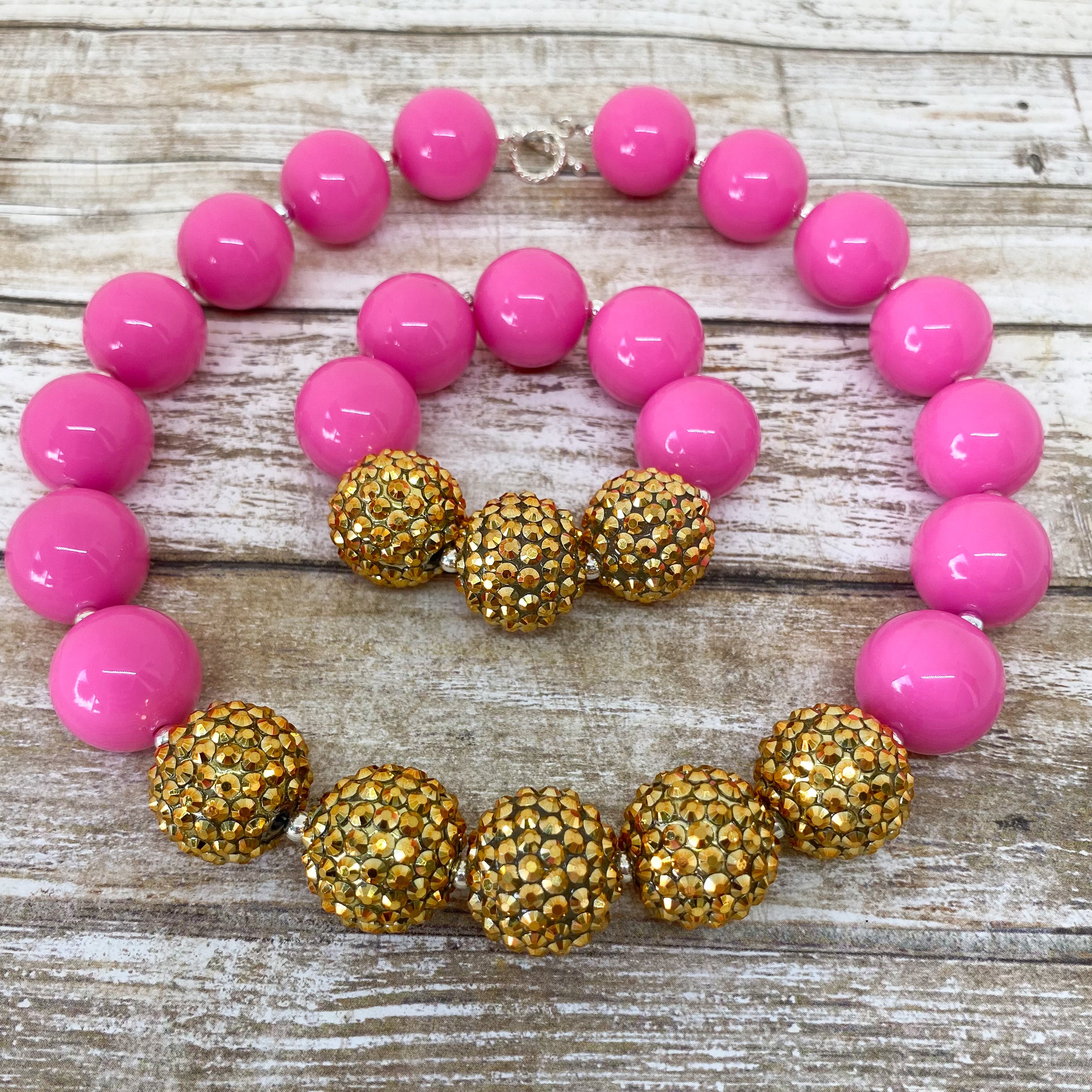 Buy Hot Pink and White Miracle Bead Bracelet Online in India - Etsy