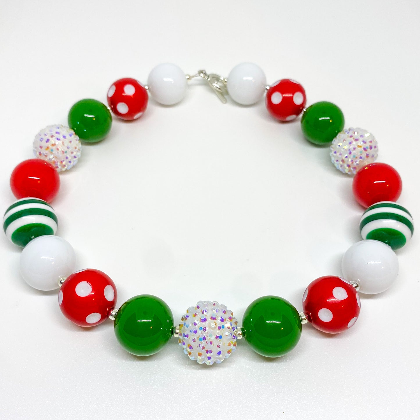 Christmas Bubblegum Necklace and Bracelet