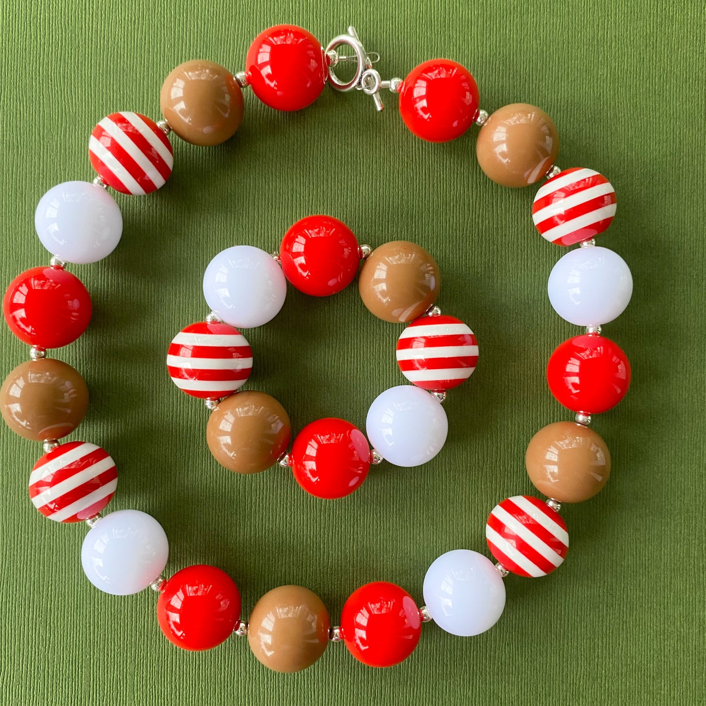 Gingerbread Bubblegum Necklace and Bracelet