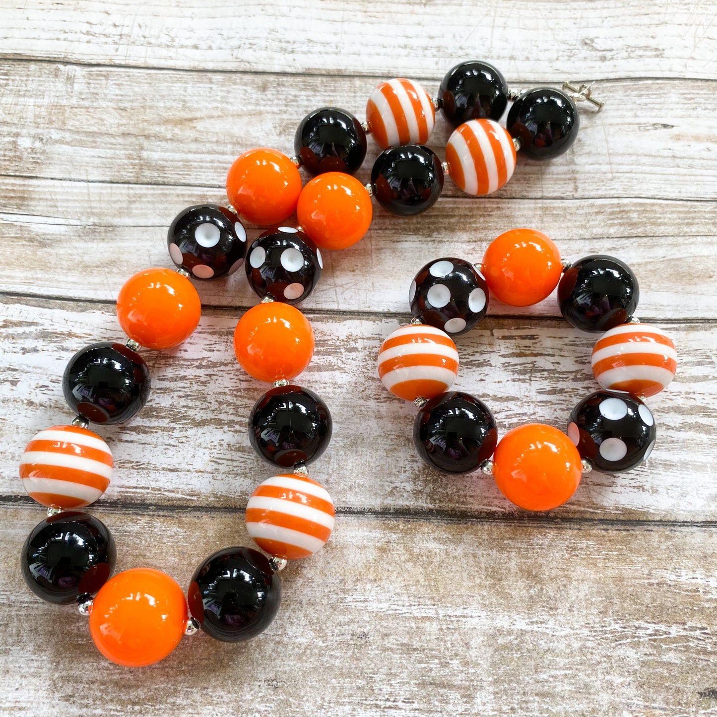 Jack-O-Lantern - Halloween Bubblegum Necklace and Bracelet