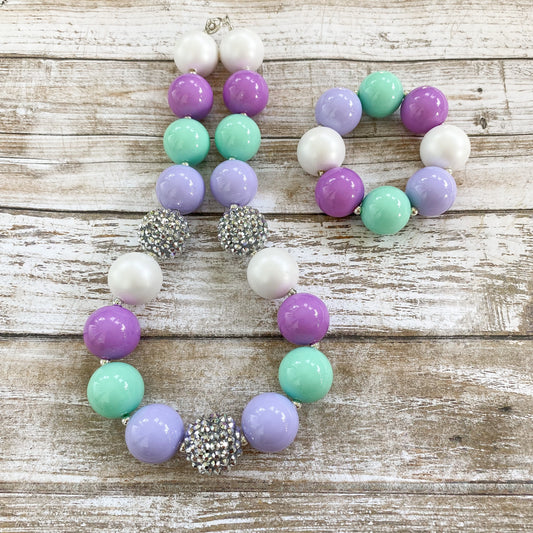 Mermaid Bubblegum Necklace and Bracelet