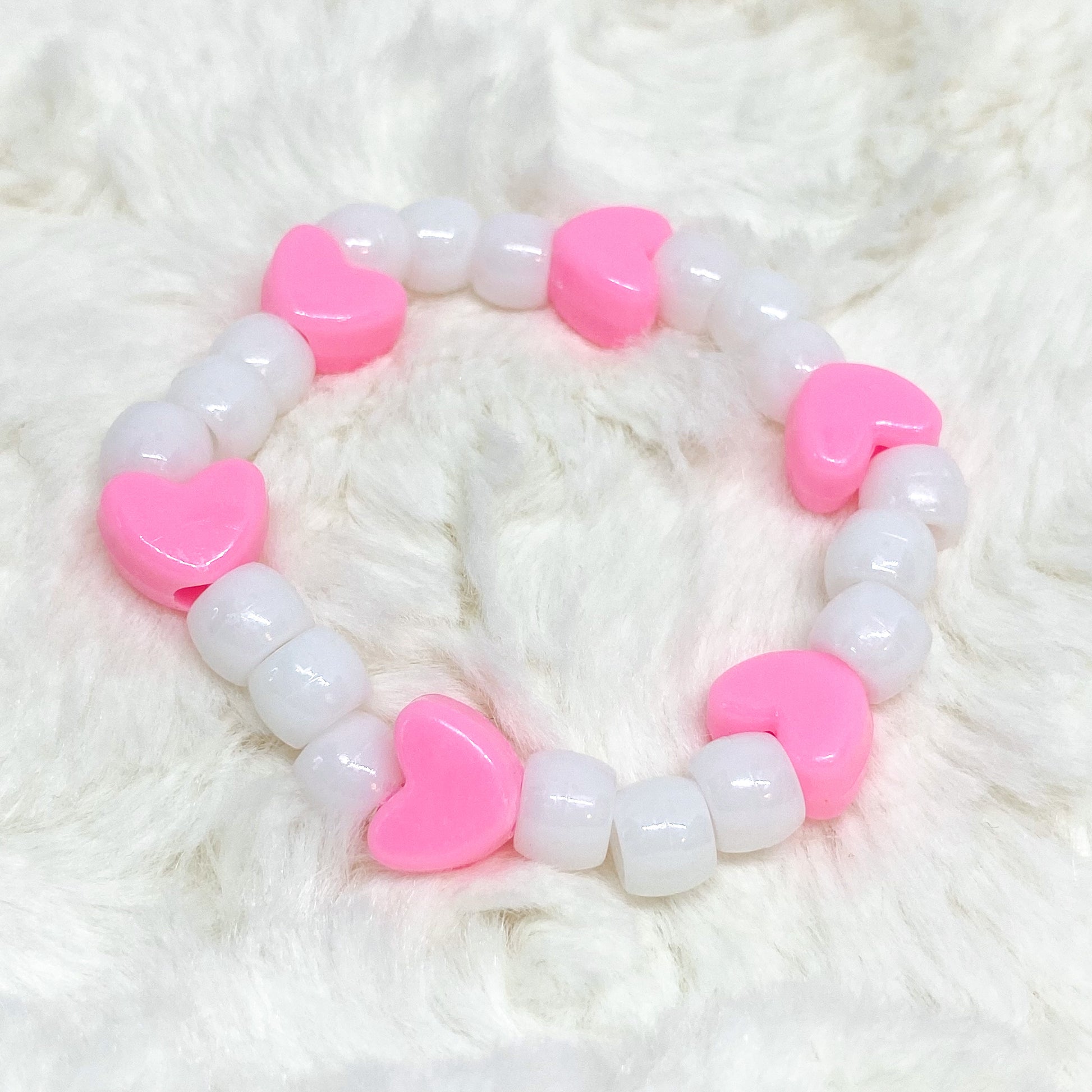Valentine's Day Silicone Bead Mix--White, Pink, Hot Pink, Red