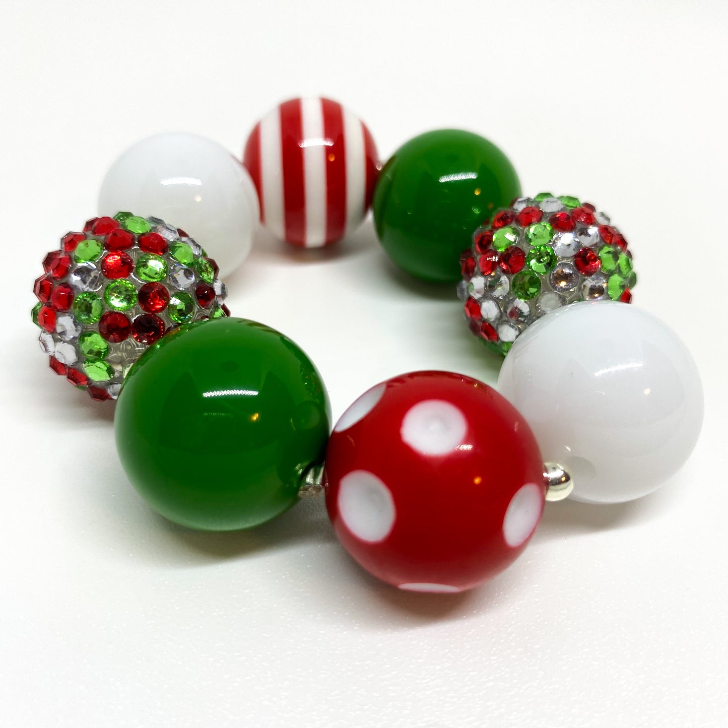 Christmas Bubblegum Necklace and Bracelet