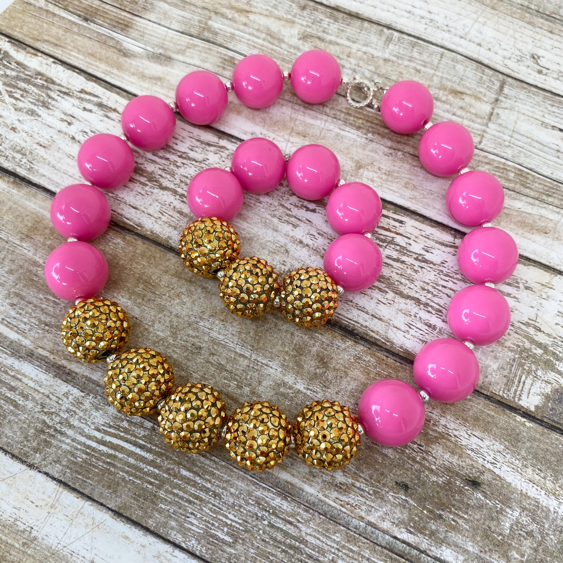 Pink Chunky Bracelet, Chunky Jewelry, Chunky Necklace, Bubblegum Bracelet,  Girls Pink Bracelet, Toddler Bracelet, Pink Jewelry, Photo Prop 