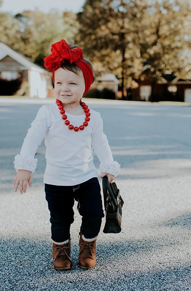 Red Bubblegum Necklace and Bracelet