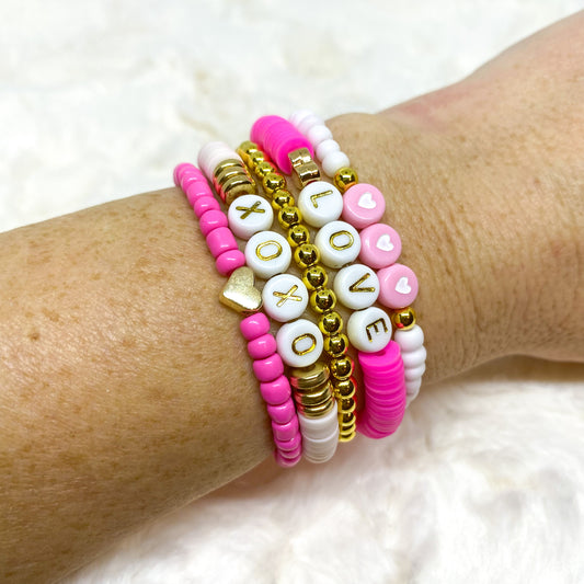 Valentine Pink Bracelet Stack