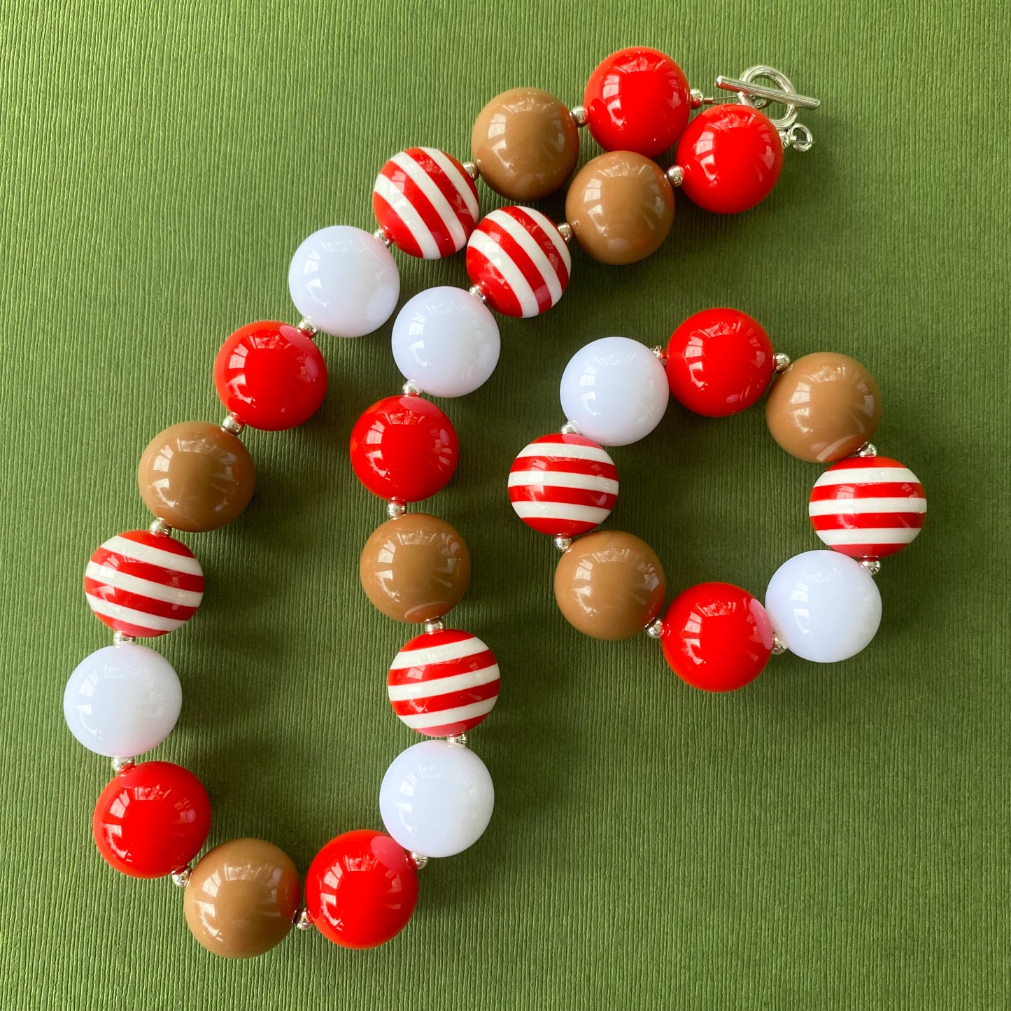 Gingerbread Bubblegum Necklace and Bracelet