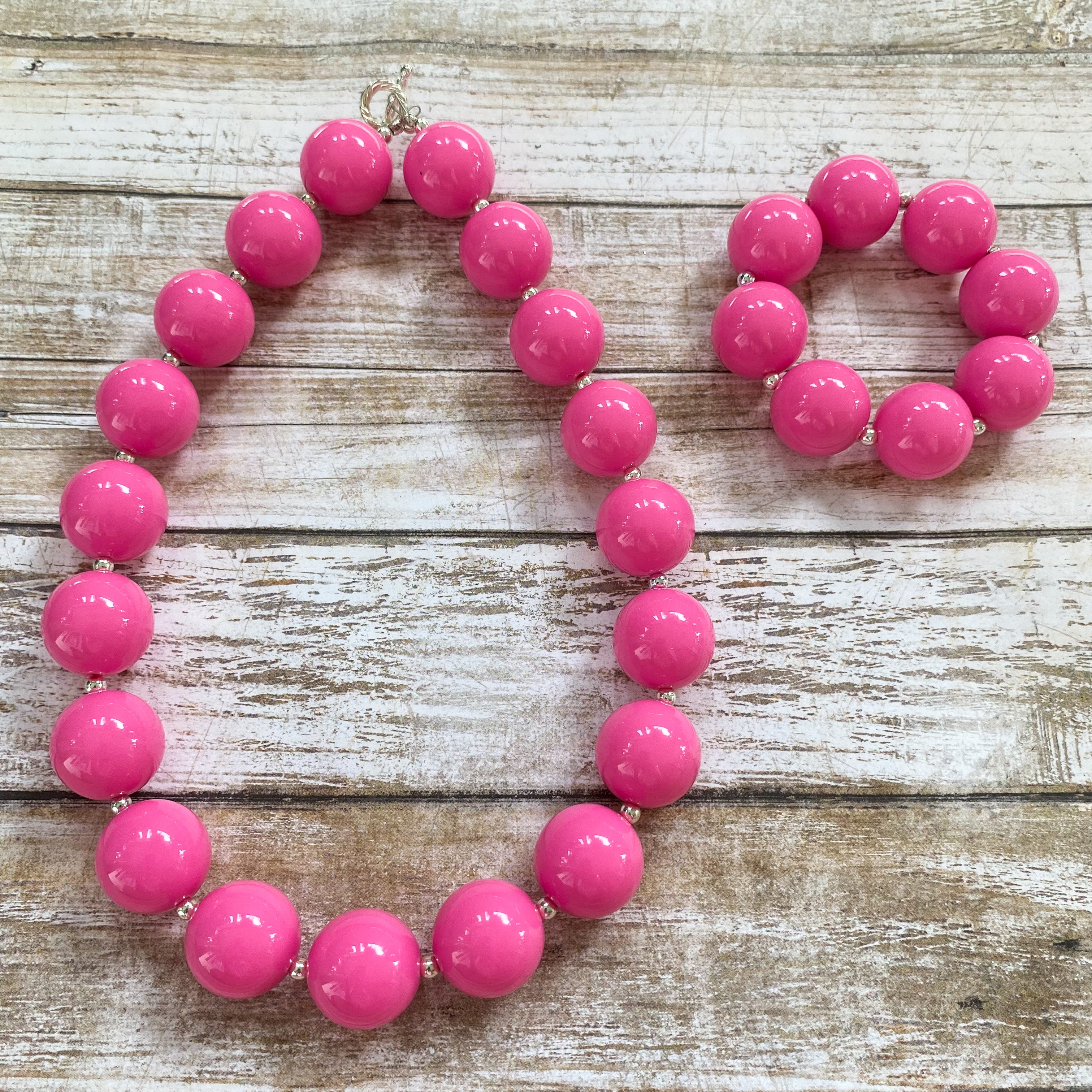 Baby Pink Necklace Small Bead (4mm) – Party Beads