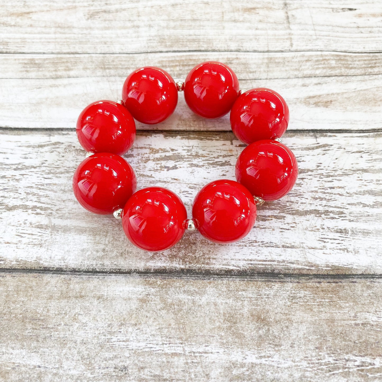 Red Bubblegum Necklace and Bracelet