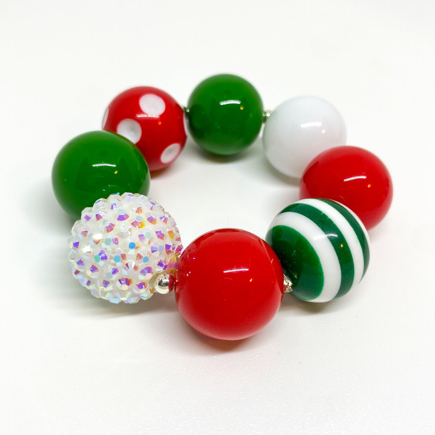 Christmas Bubblegum Necklace and Bracelet