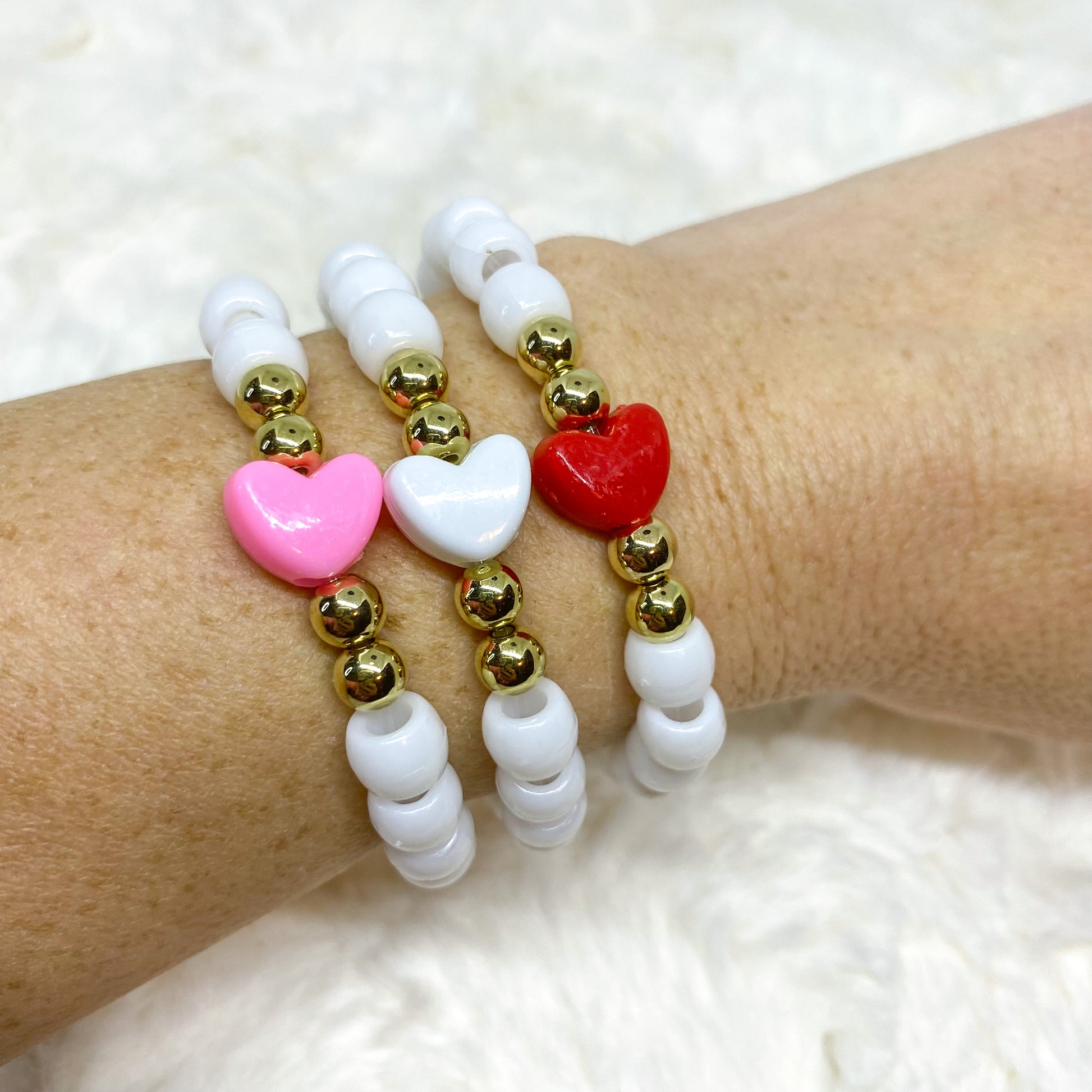 Valentine Pony Bead Bracelet – Kiley's Korner Boutique