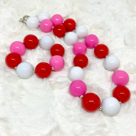 Valentine's Day Bubblegum Necklace and Bracelet Set