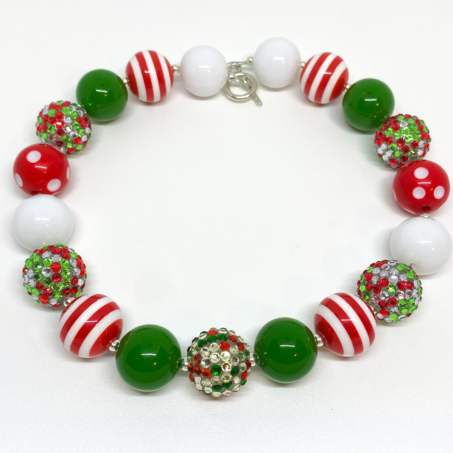 Christmas Bubblegum Necklace and Bracelet