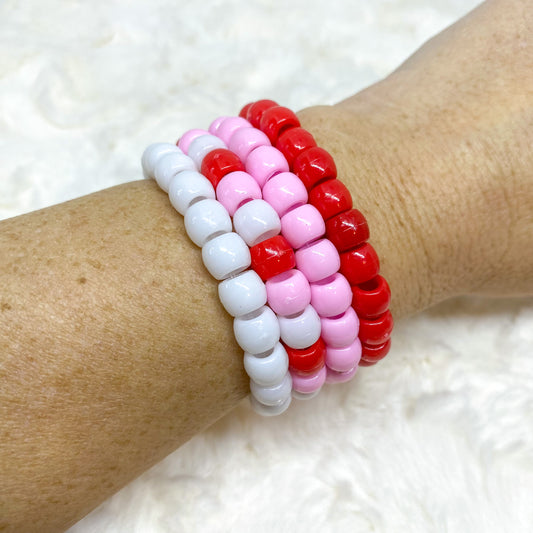 Valentine Pony Bead Bracelet