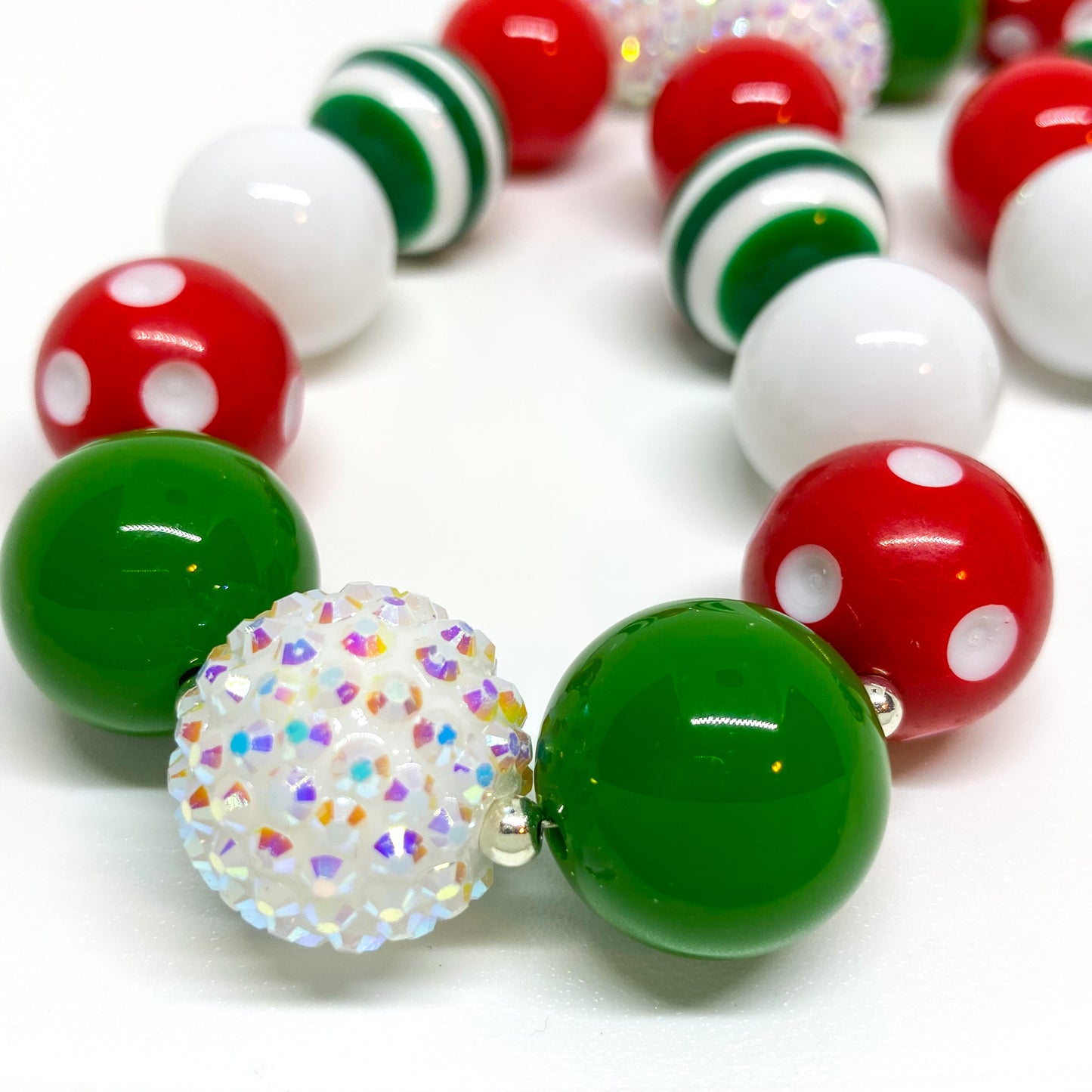 Christmas Bubblegum Necklace and Bracelet