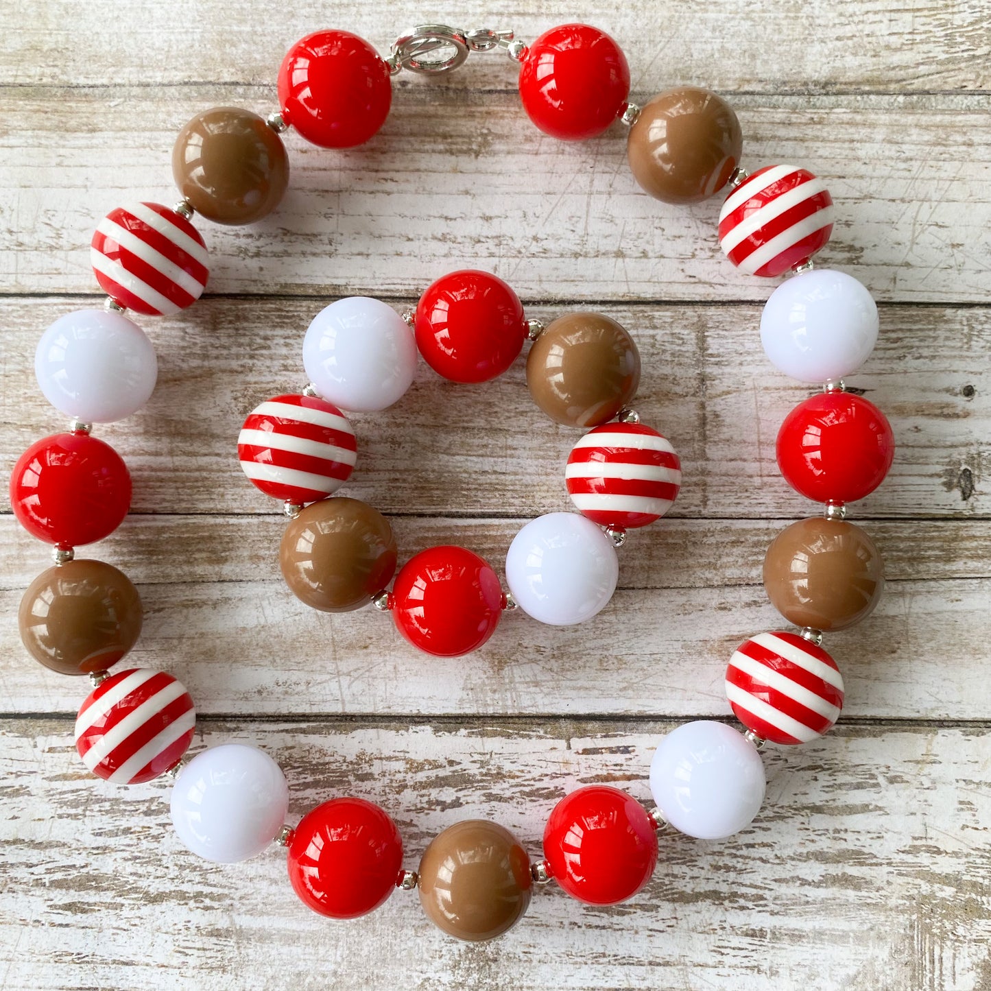 Gingerbread Bubblegum Necklace and Bracelet